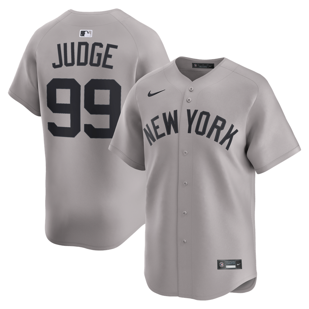 New York Yankees Aaron Judge Road Limited Jersey — Gray