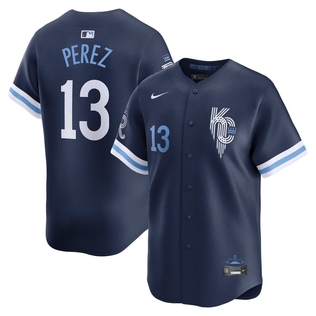 Kansas City Royals Salvador Perez City Connect Limited Jersey — Navy