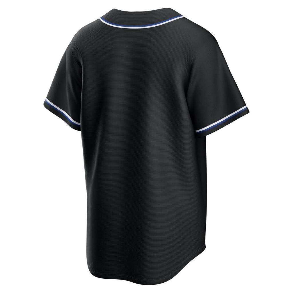 New York Mets Fashion Replica Black Out Jersey