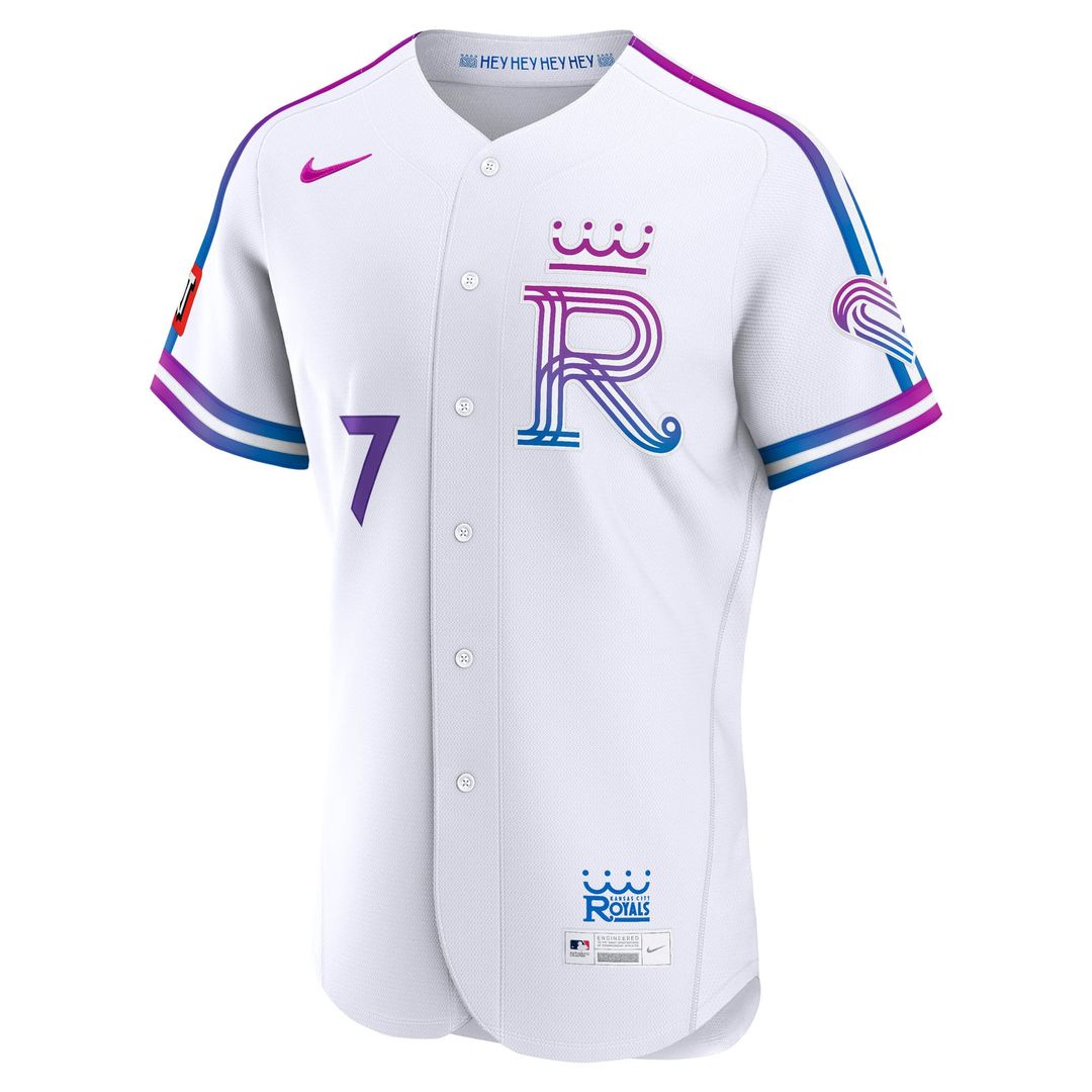 Kansas City Royals Bobby Witt Jr. 2026 City Connect Authentic Sponsor Patch Jersey — White