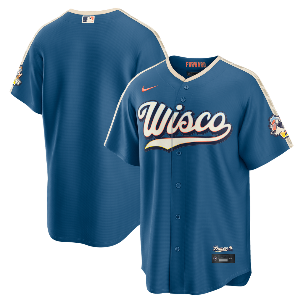 Milwaukee Brewers 2026 City Connect Stadium Jersey — Mineral Blue