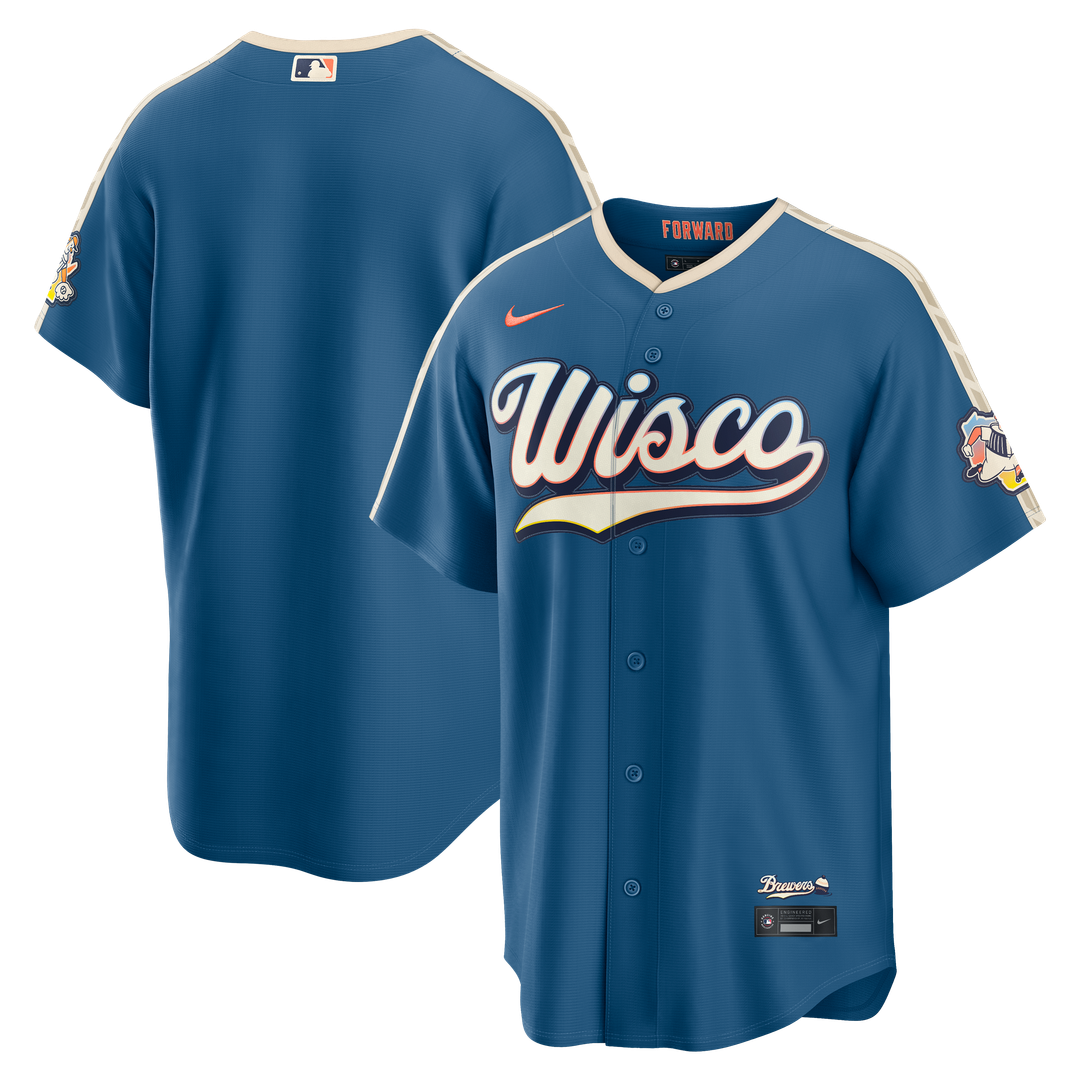 Milwaukee Brewers 2026 City Connect Stadium Jersey — Mineral Blue