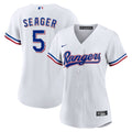 Texas Rangers Corey Seager Women's Home Replica Jersey — White