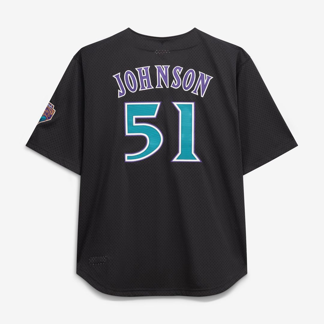Arizona Diamondbacks Randy Johnson Big & Tall Cooperstown Mesh Batting Practice Jersey — Black