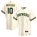 Milwaukee Brewers Sal Frelick Home Replica Jersey — Cream