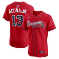 Atlanta Braves Ronald Acuña Jr. Alternate 2 Elite Jersey — Red