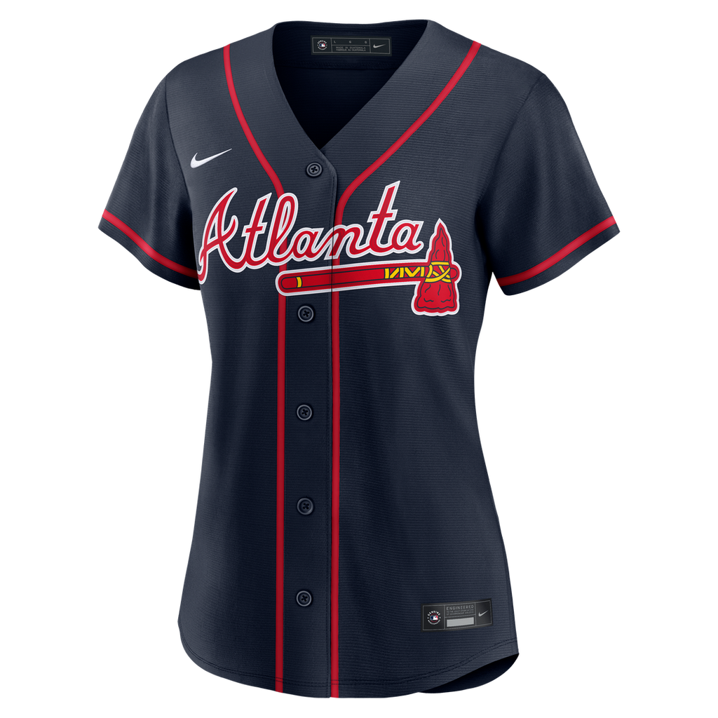 Atlanta Braves Ronald Acuña Jr. Women's Alternate Replica Jersey — Navy
