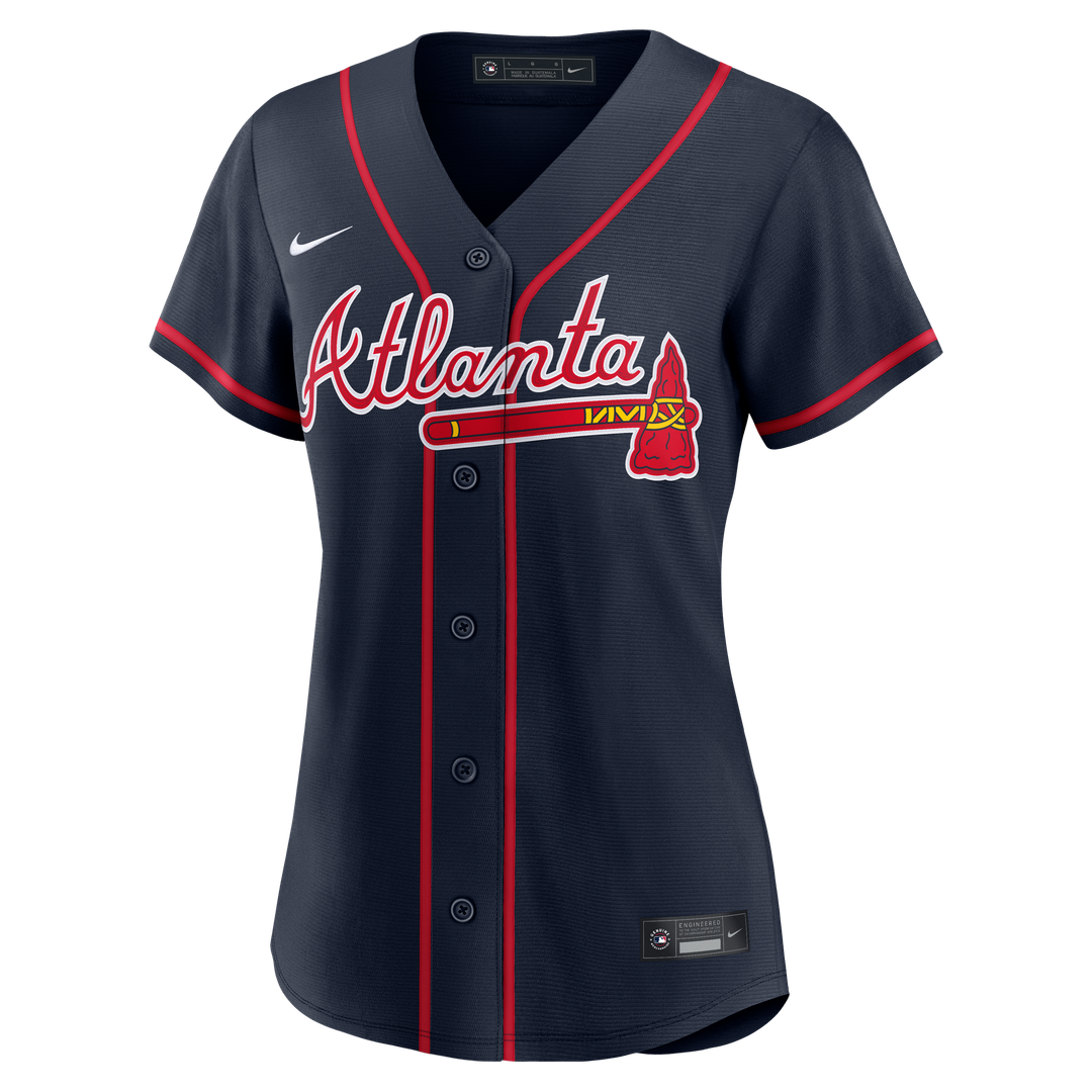 Atlanta Braves Ronald Acuña Jr. Women's Alternate Replica Jersey — Navy