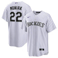 Colorado Rockies Mickey Moniak Home Replica Jersey — White