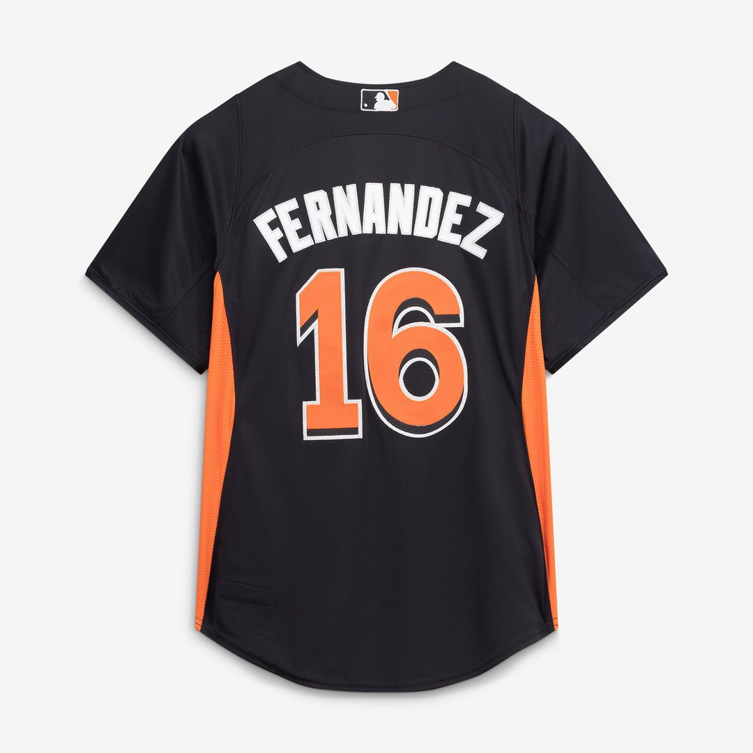 Miami Marlins Jose Fernandez Authentic Batting Practice Jersey — Black
