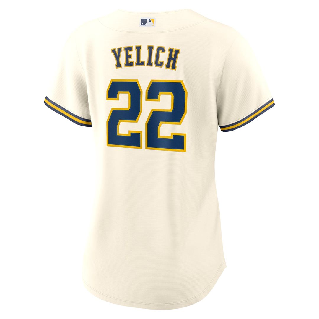 Milwaukee Brewers Christian Yelich Women's Home Replica Jersey — White