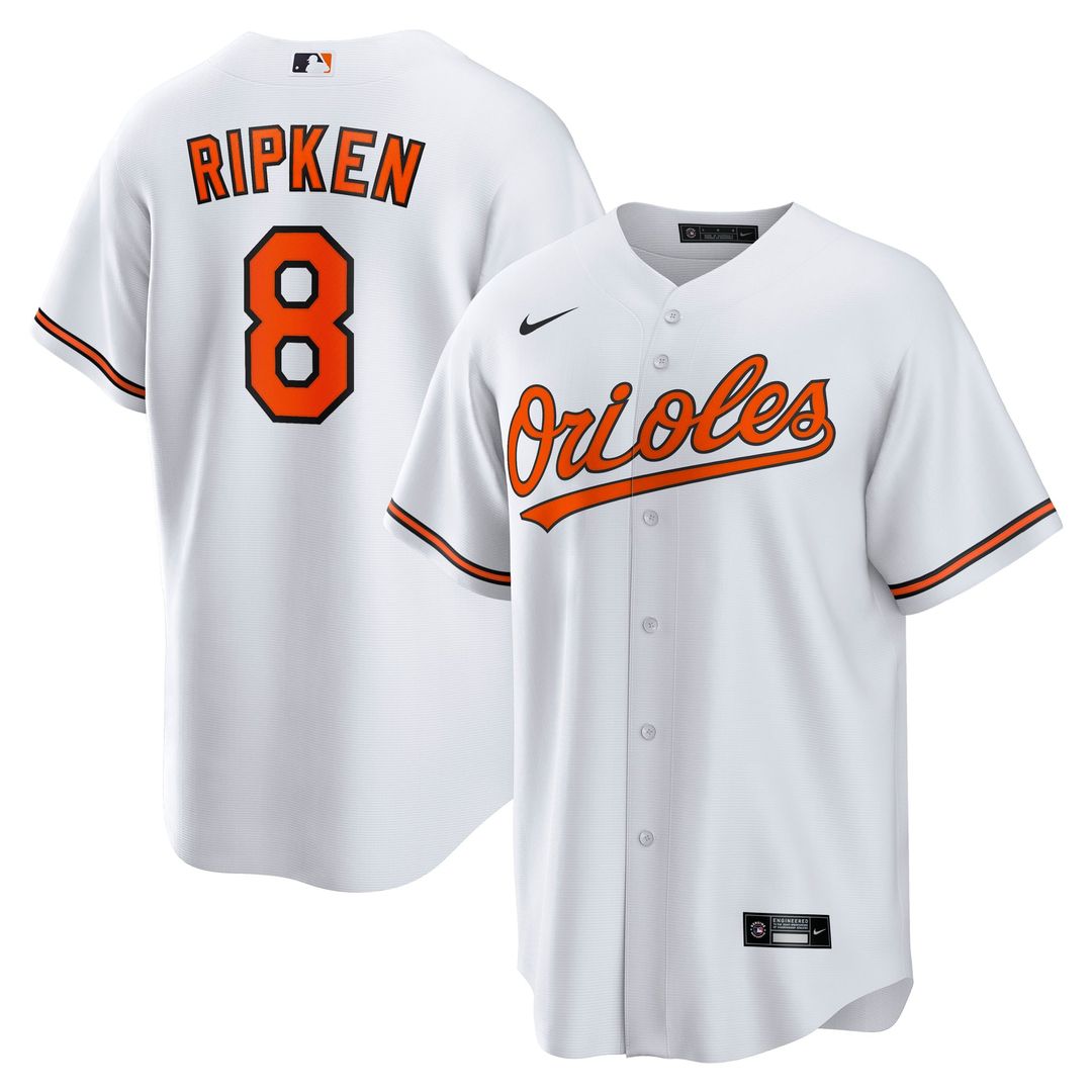 Baltimore Orioles Cal Ripken Jr. Throwback Replica Jersey — White