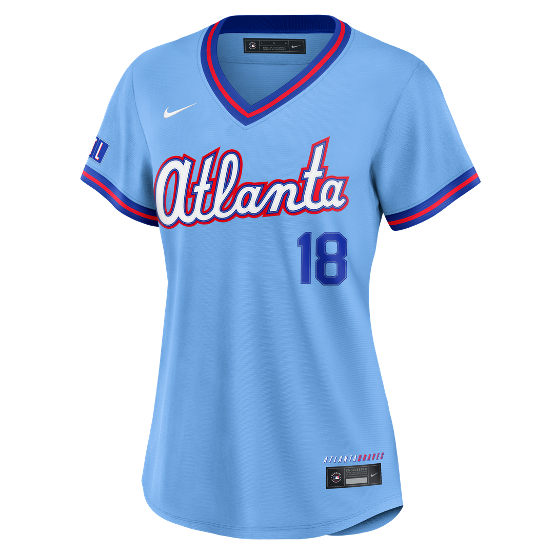 Atlanta Braves Mike Yastrzemski Women's 2026 City Connect Stadium Jersey — Powder Blue