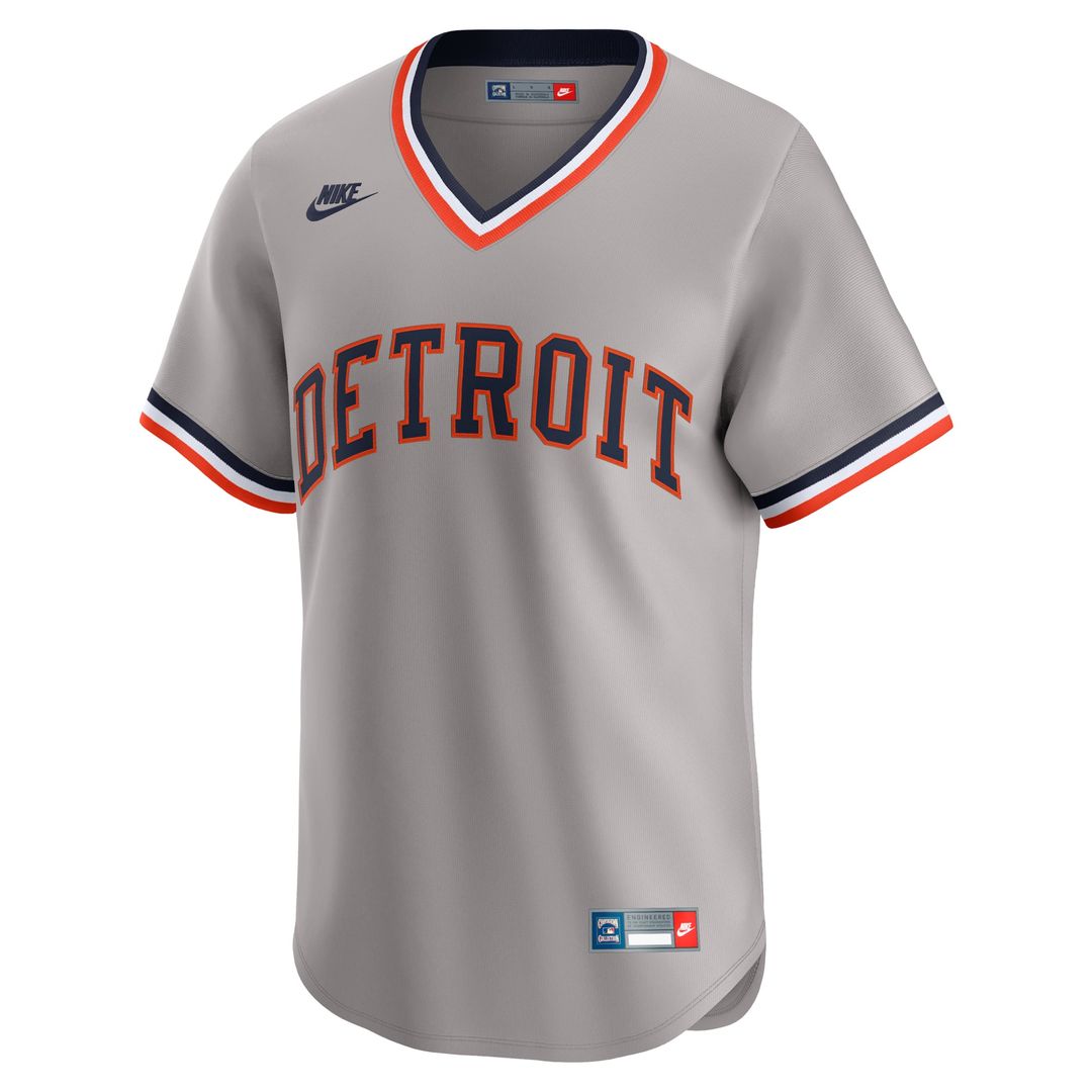 Detroit Tigers Cooperstown Limited Jersey — Gray