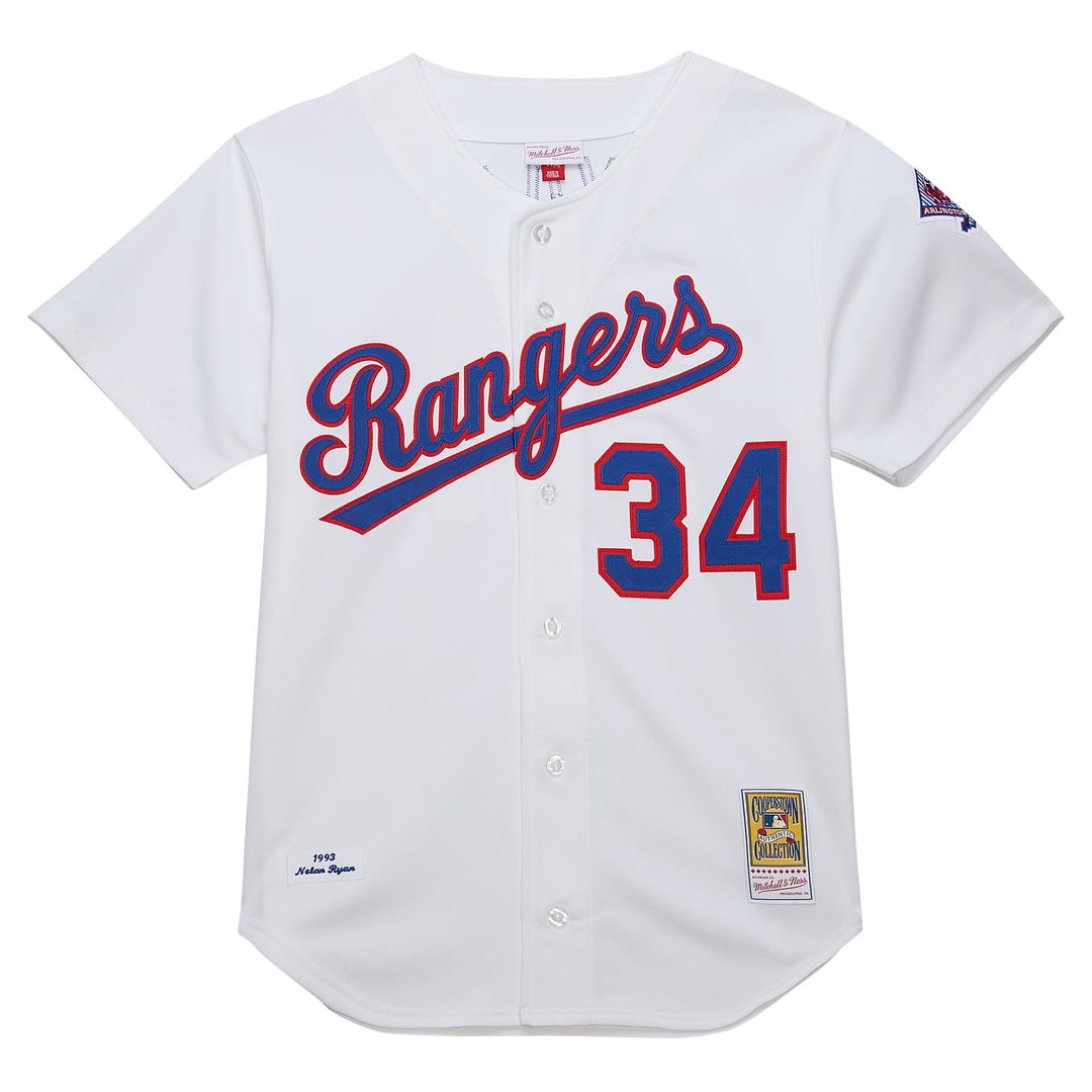 Texas Rangers Nolan Ryan 1993 Cooperstown Authentic Jersey — White
