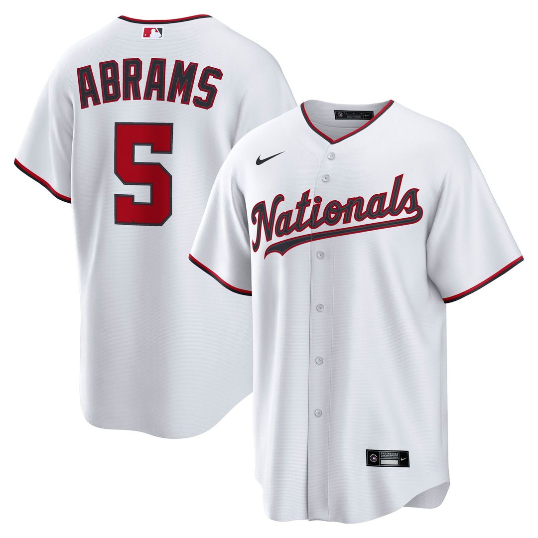 Washington Nationals CJ Abrams Home Replica Jersey — White