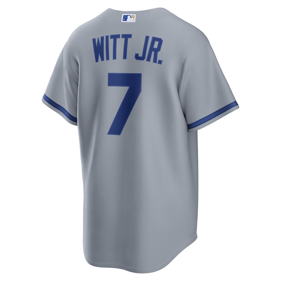 Kansas City Royals Bobby Witt Jr. Road Replica Jersey — Gray