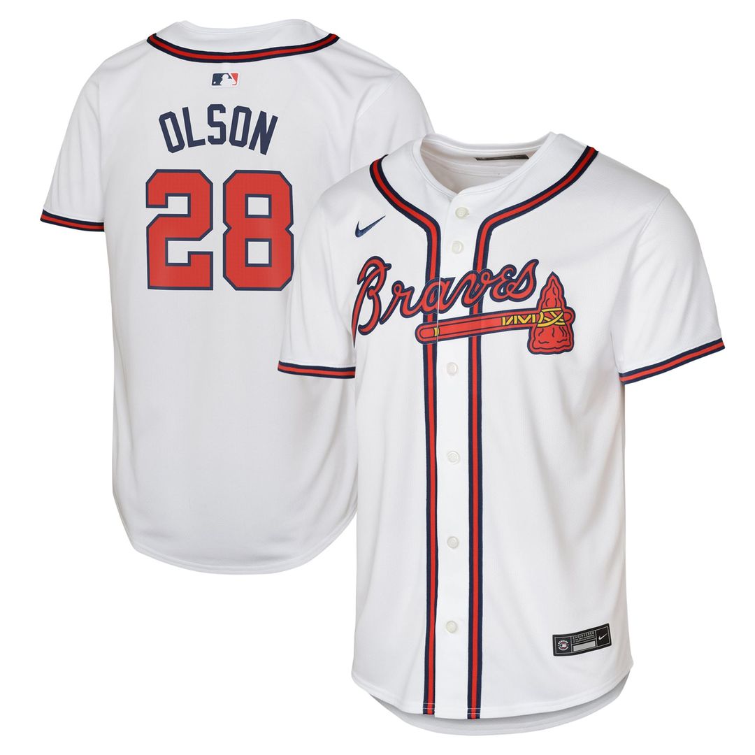 Atlanta Braves Matt Olson Youth Home Limited Jersey — White