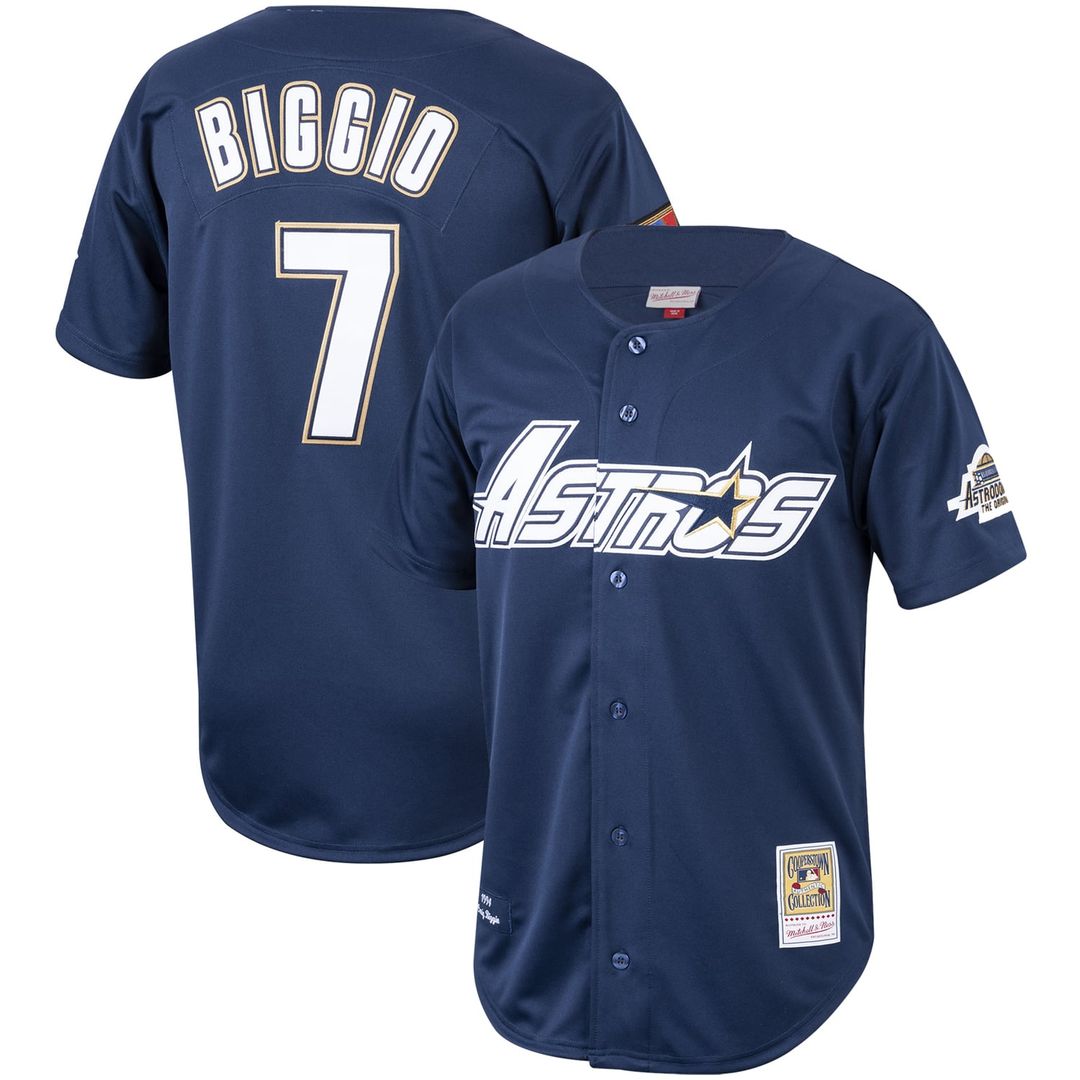 Houston Astros Craig Biggio Cooperstown 1994 Authentic Jersey — Navy