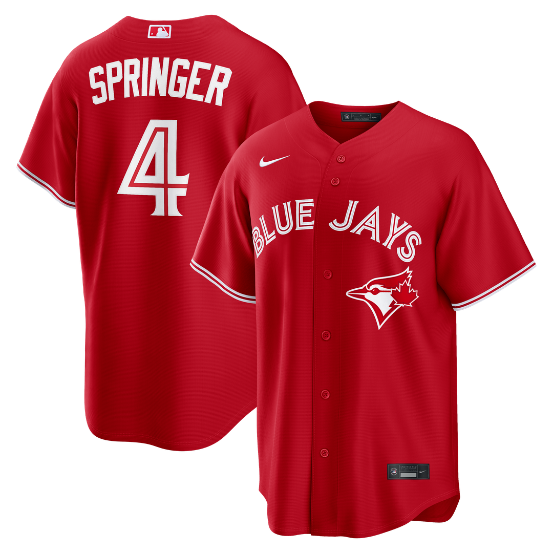 Toronto Blue Jays George Springer Canada Day Replica Jersey — Red