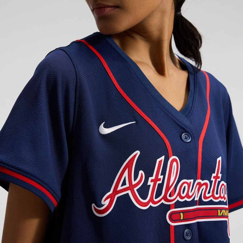 Atlanta Braves Ronald Acuña Jr. Women's Alternate Limited Jersey — Navy