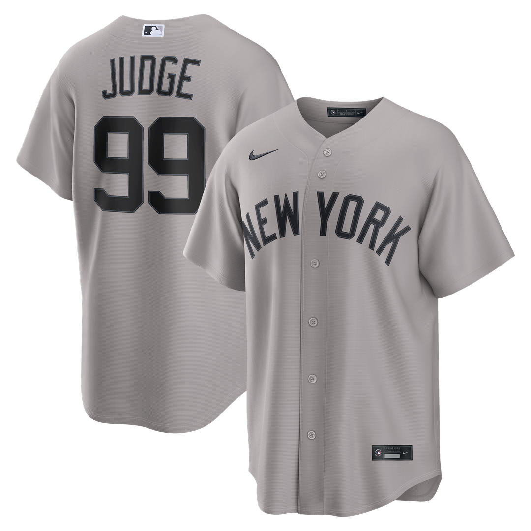 New York Yankees Aaron Judge Road Replica Jersey — Gray