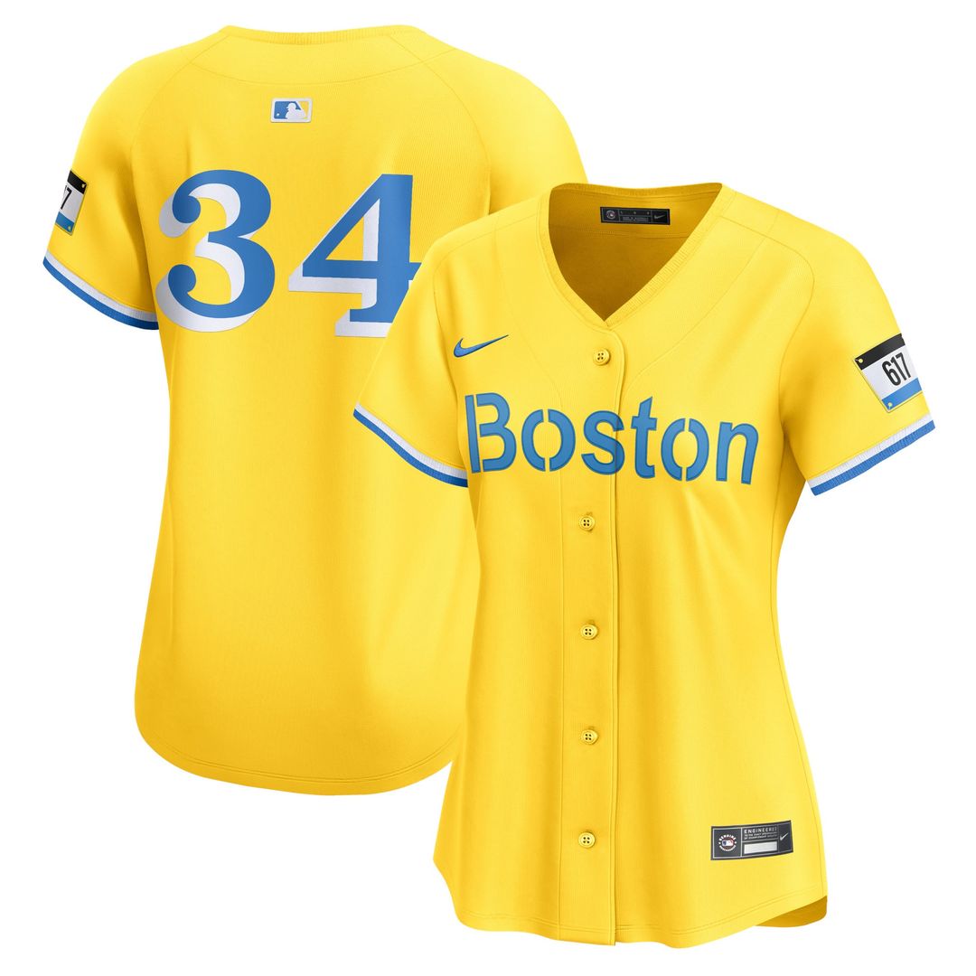 Boston Red Sox David Ortiz Women's City Connect Retired Player Jersey — Gold