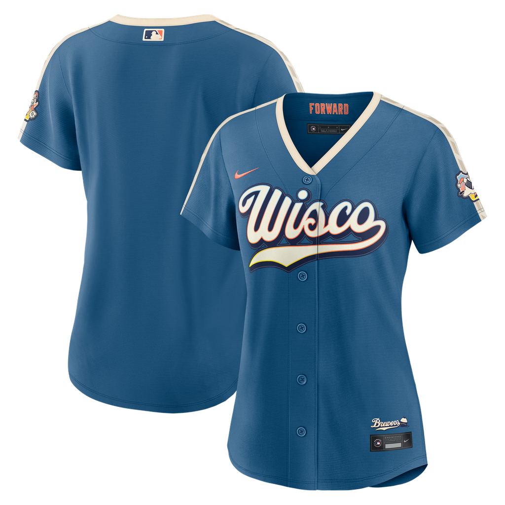 Milwaukee Brewers Women's 2026 City Connect Stadium Jersey — Mineral Blue