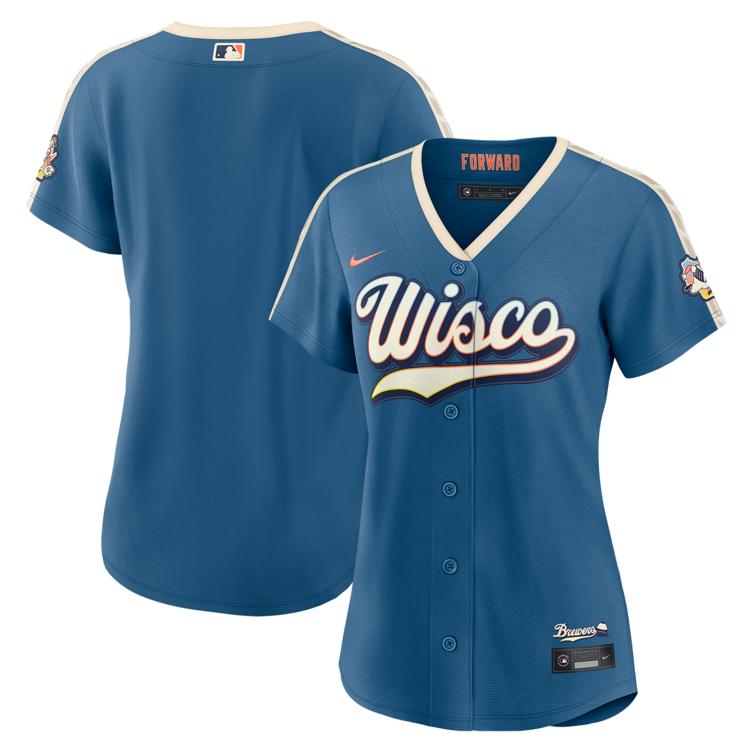 Milwaukee Brewers Women's 2026 City Connect Stadium Jersey — Mineral Blue