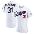 Los Angeles Dodgers Tyler Glasnow 2026 Gold Collection Authentic Jersey — White