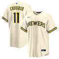 Milwaukee Brewers Jackson Chourio Home Replica Jersey — Cream