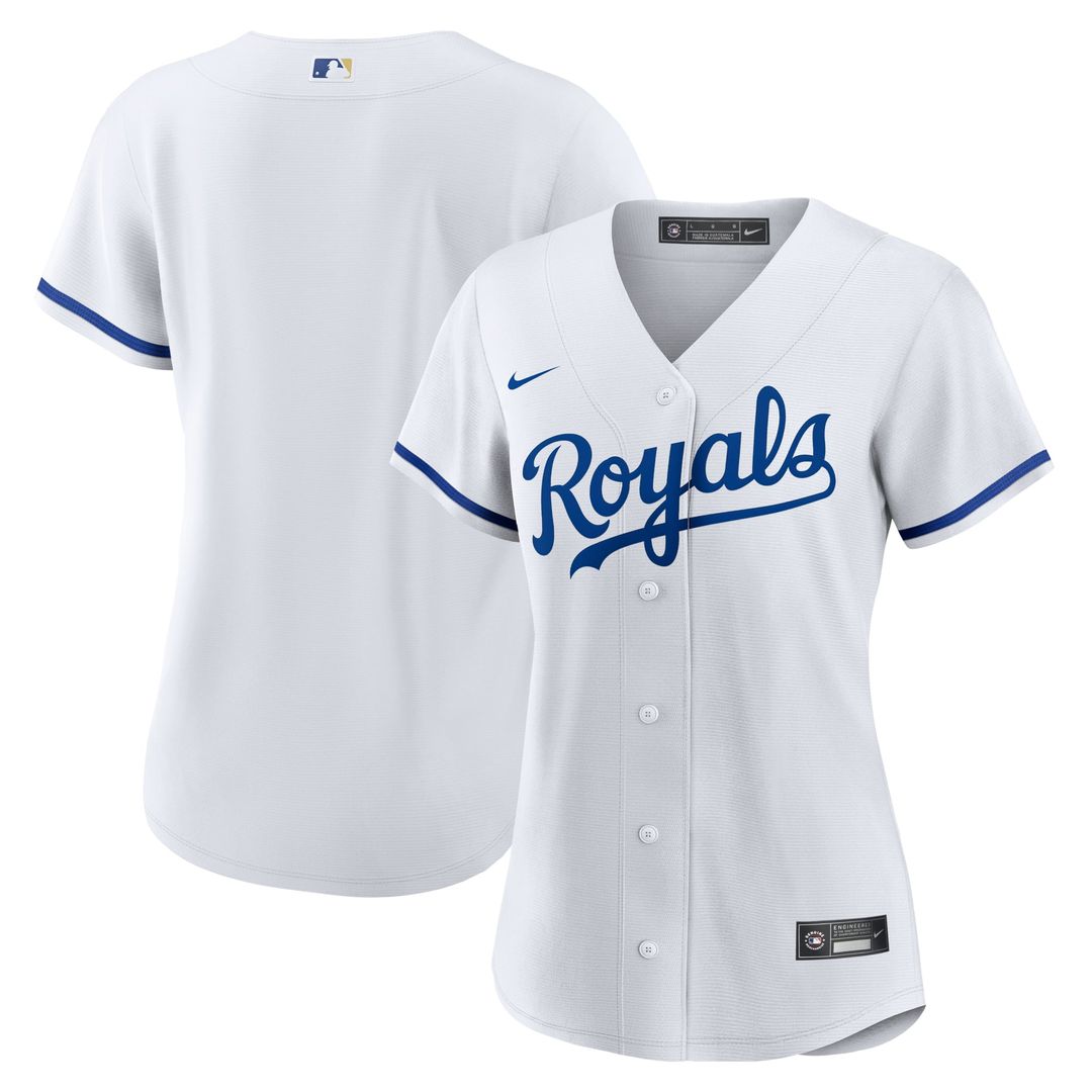 Kansas City Royals Women's Home Replica Team Logo Jersey — White