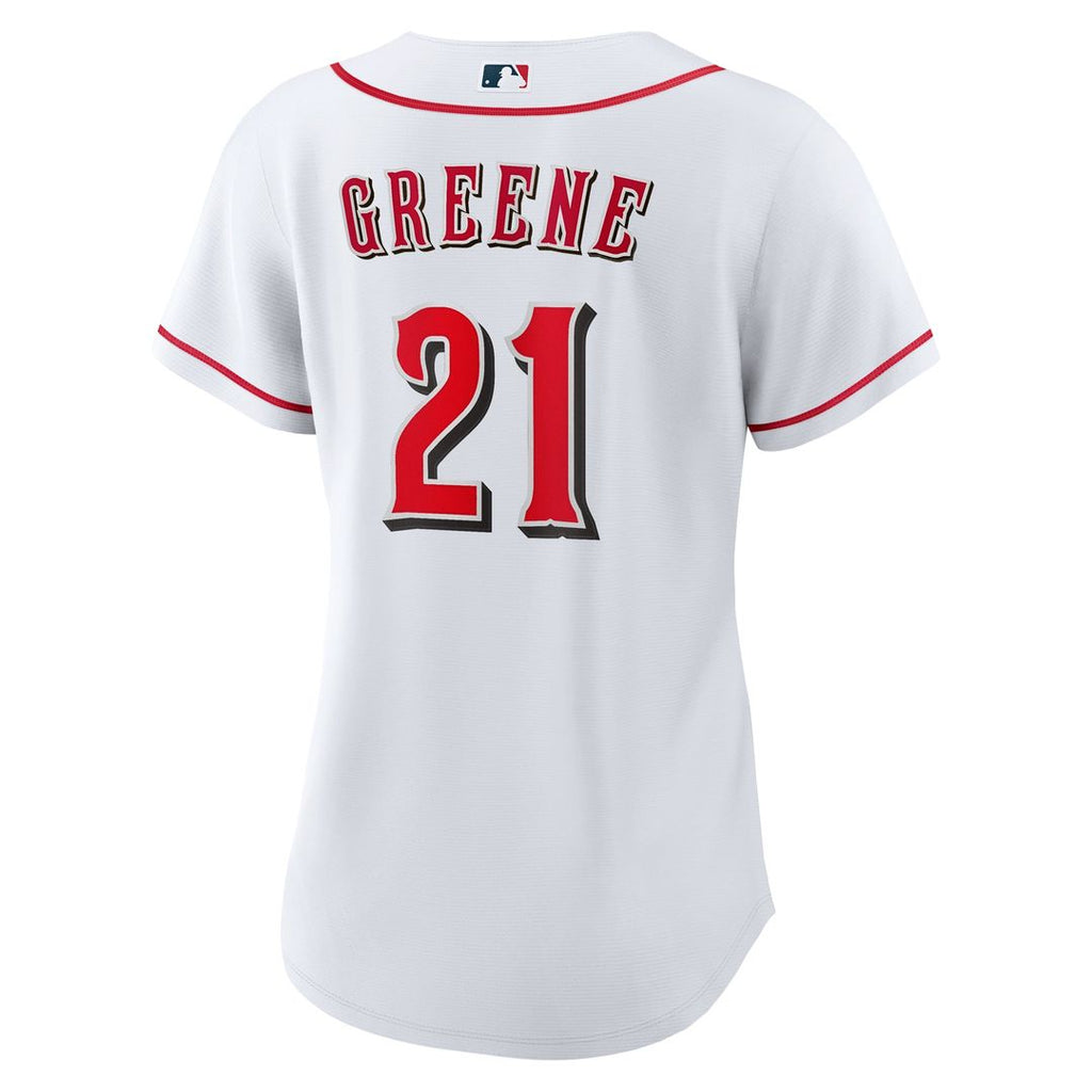 Cincinnati Reds Hunter Greene Women's Home Replica Jersey — White