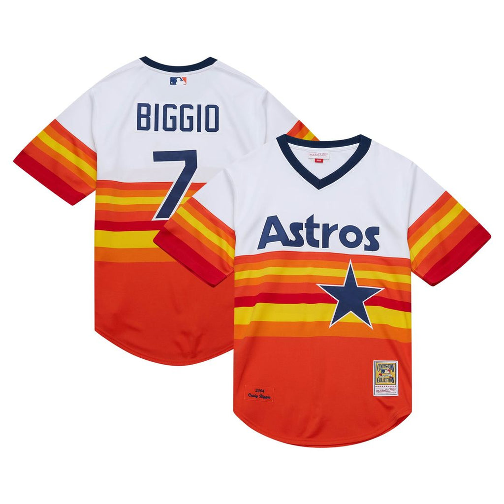 Houston Astros Craig Biggio 2004 Cooperstown Authentic Throwback Jersey — White