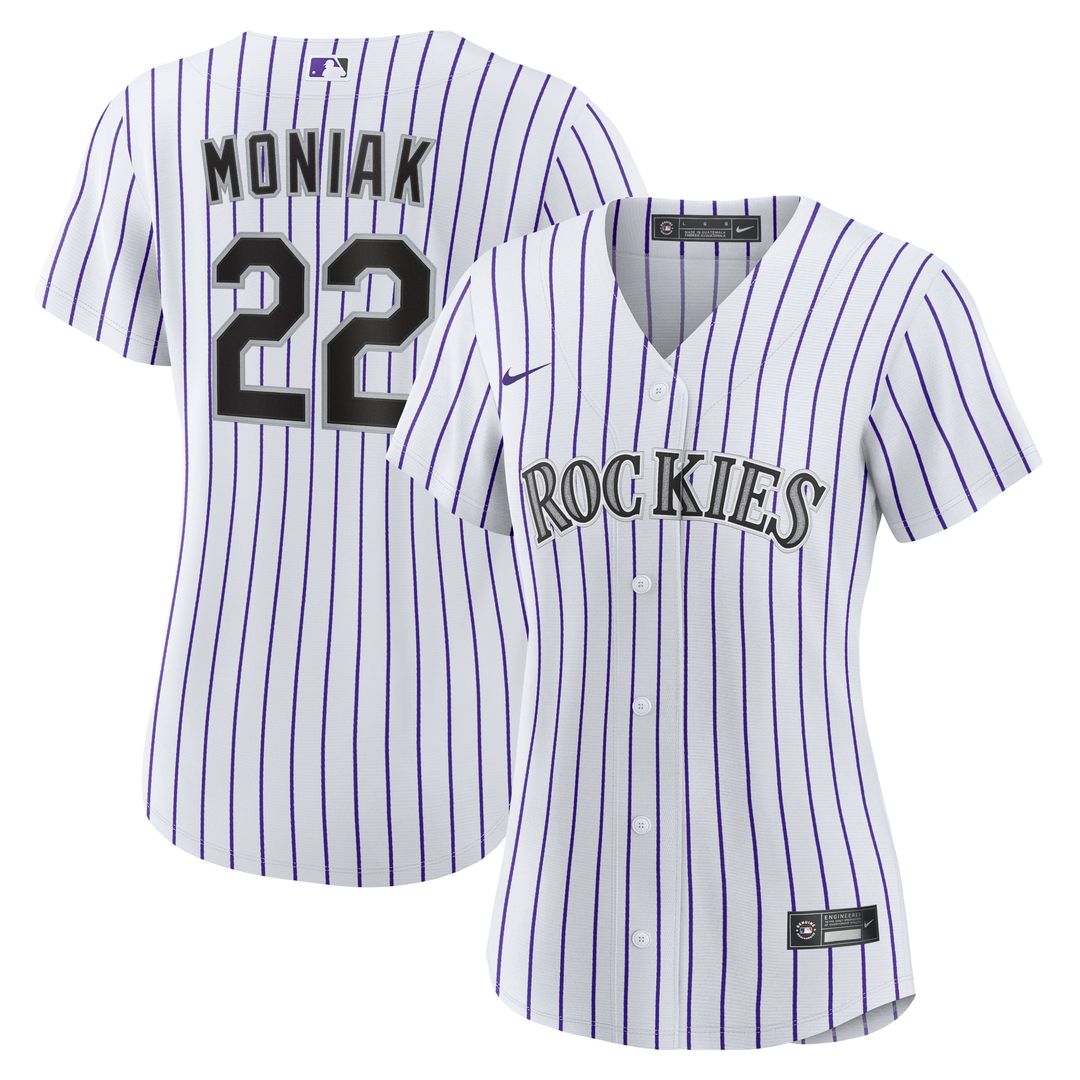 Colorado Rockies Mickey Moniak Women's Home Replica Jersey — White