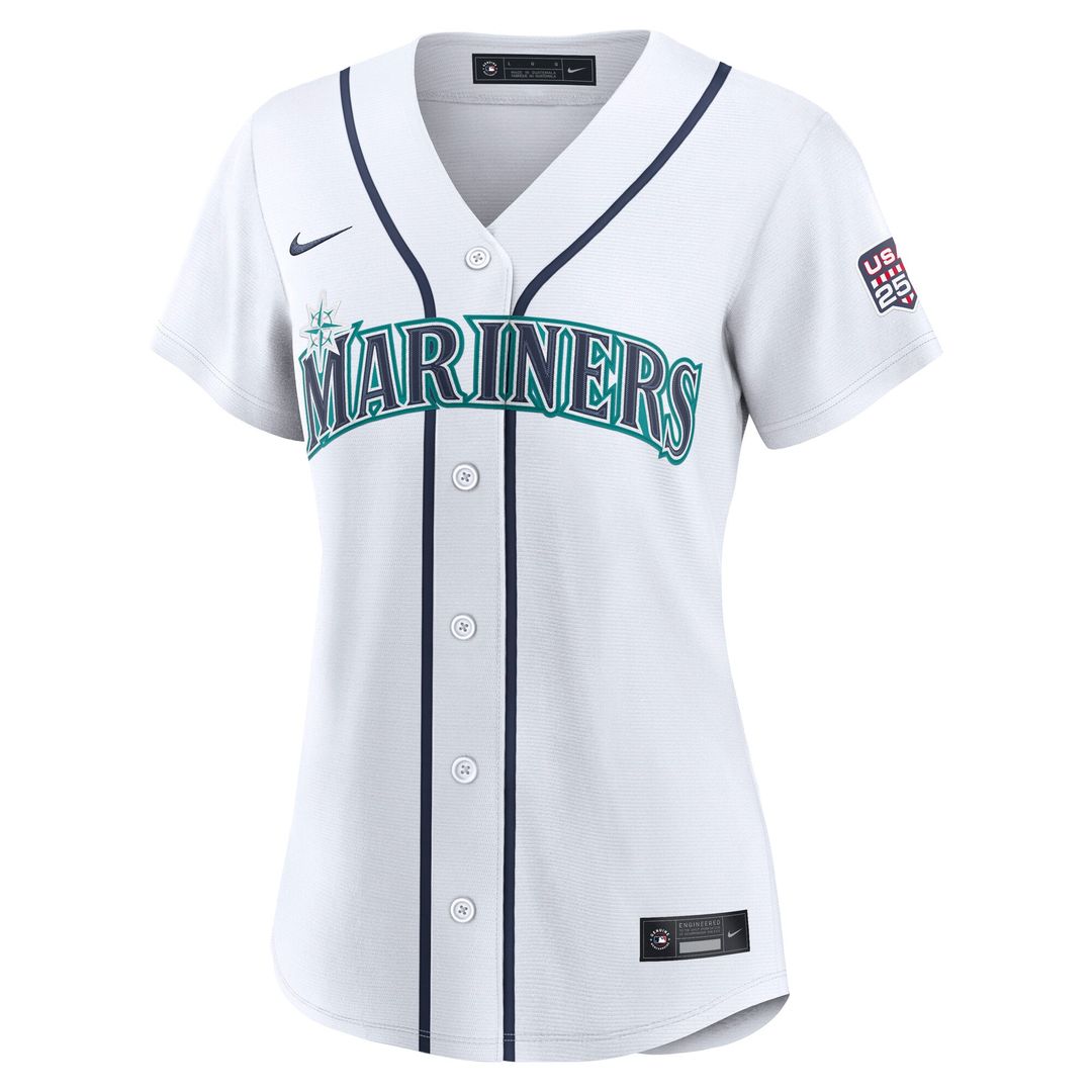 Seattle Mariners Josh Naylor Women's USA 250 Fourth of July Home Stadium Jersey — White