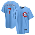 Chicago Cubs Dansby Swanson Alternate Replica Jersey — Light Blue