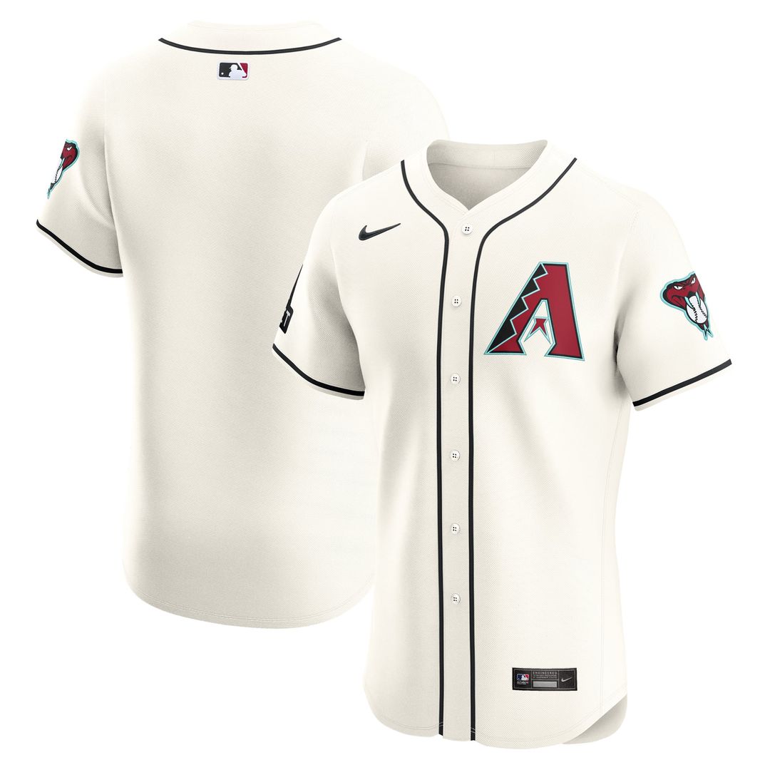 Arizona Diamondbacks Home Elite Patch Jersey — White