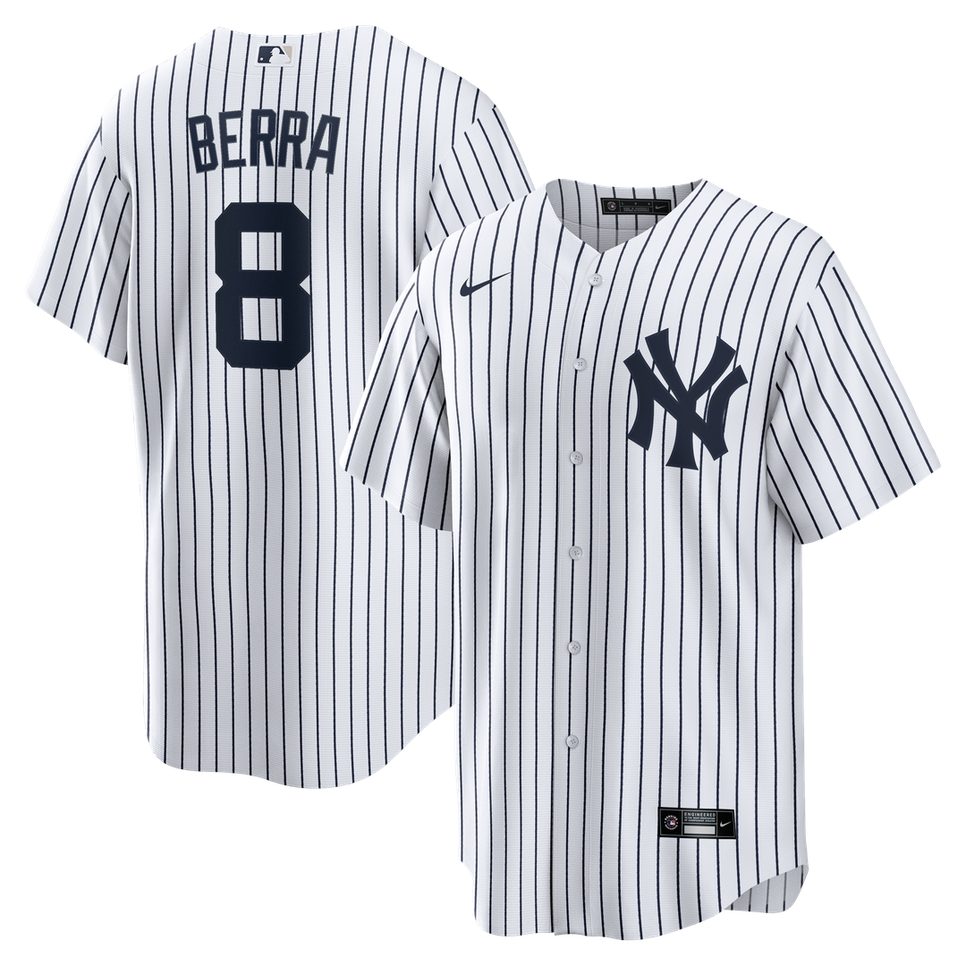 New York Yankees Yogi Berra Home Retired Replica Jersey — White
