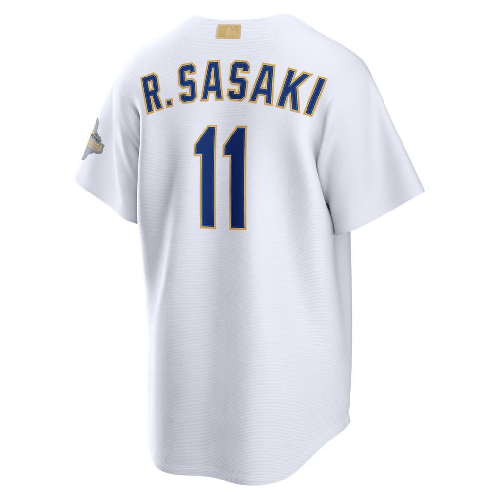 Los Angeles Dodgers Roki Sasaki 2026 Gold Collection Stadium Jersey — White