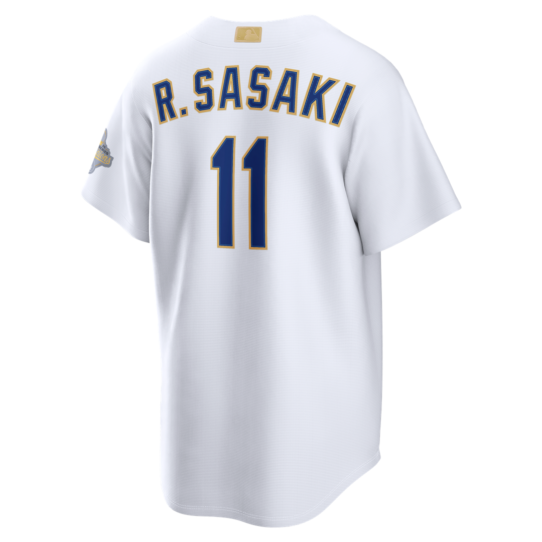 Los Angeles Dodgers Roki Sasaki 2026 Gold Collection Stadium Jersey — White