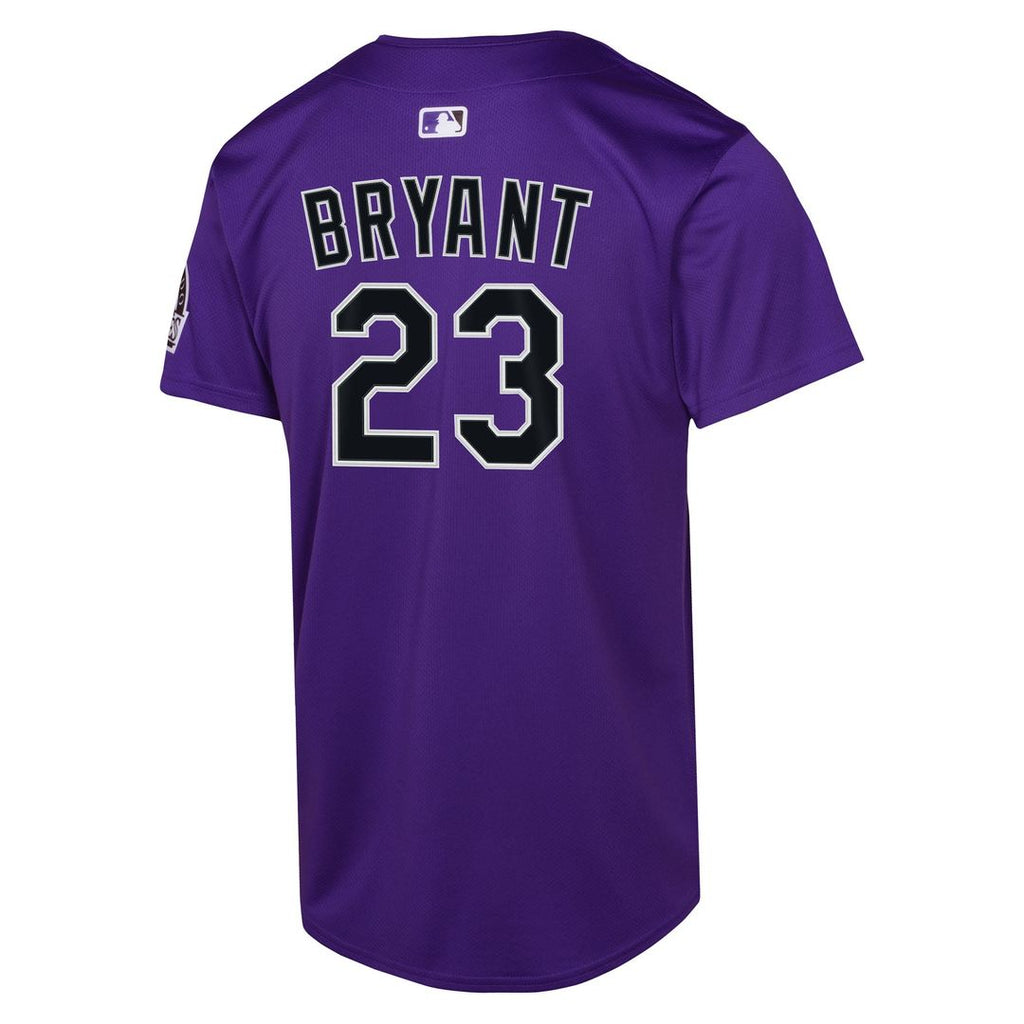 Colorado Rockies Kris Bryant Youth Alternate Limited Jersey — Purple