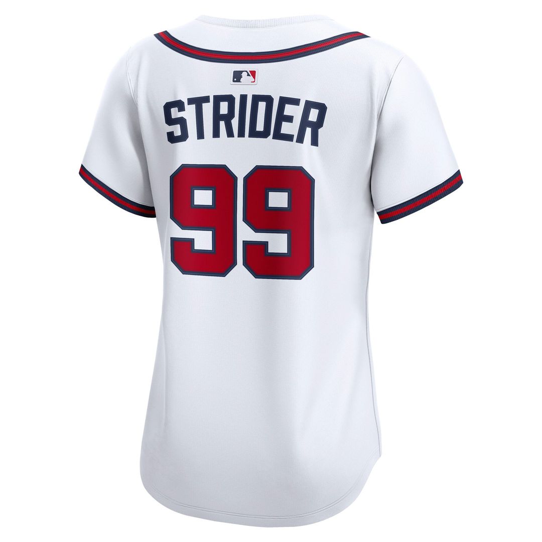 Atlanta Braves Spencer Strider Women's Home Limited Jersey — White