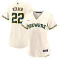 Milwaukee Brewers Christian Yelich Women's Home Replica Jersey — White