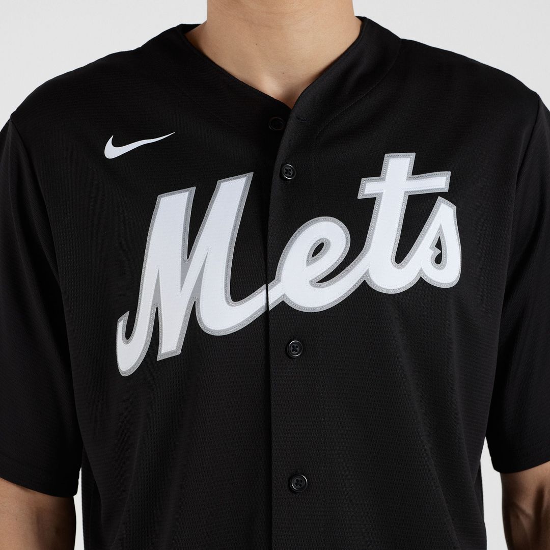 New York Mets Francisco Lindor Replica Jersey — Black