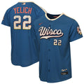 Milwaukee Brewers Christian Yelich Youth 2026 City Connect Stadium Jersey — Mineral Blue