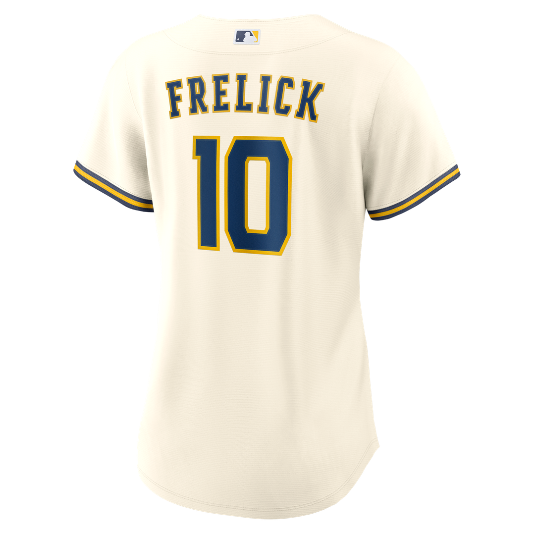 Milwaukee Brewers Sal Frelick Women's Home Replica Jersey — Cream