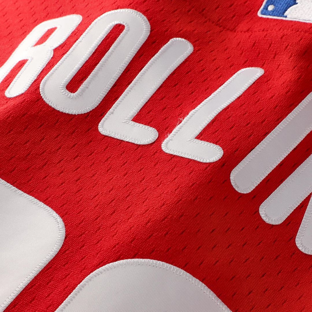 Philadelphia Phillies Jimmy Rollins Cooperstown Mesh Batting Practice Button-Up Jersey — Red