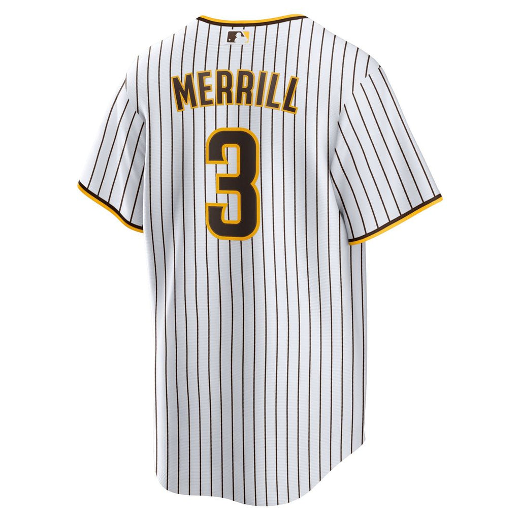 San Diego Padres Jackson Merrill Home Replica Jersey — White