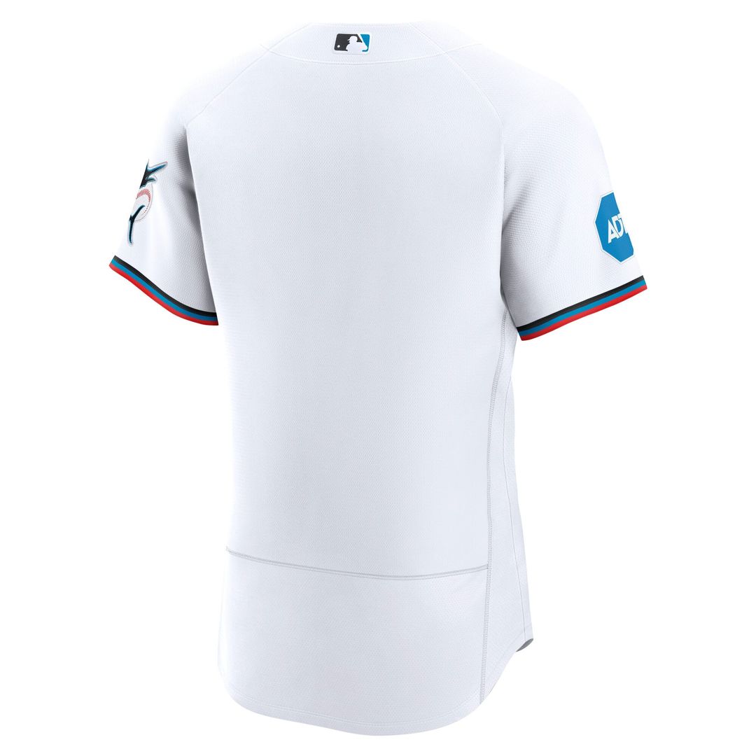 Miami Marlins Home Authentic Jersey — White